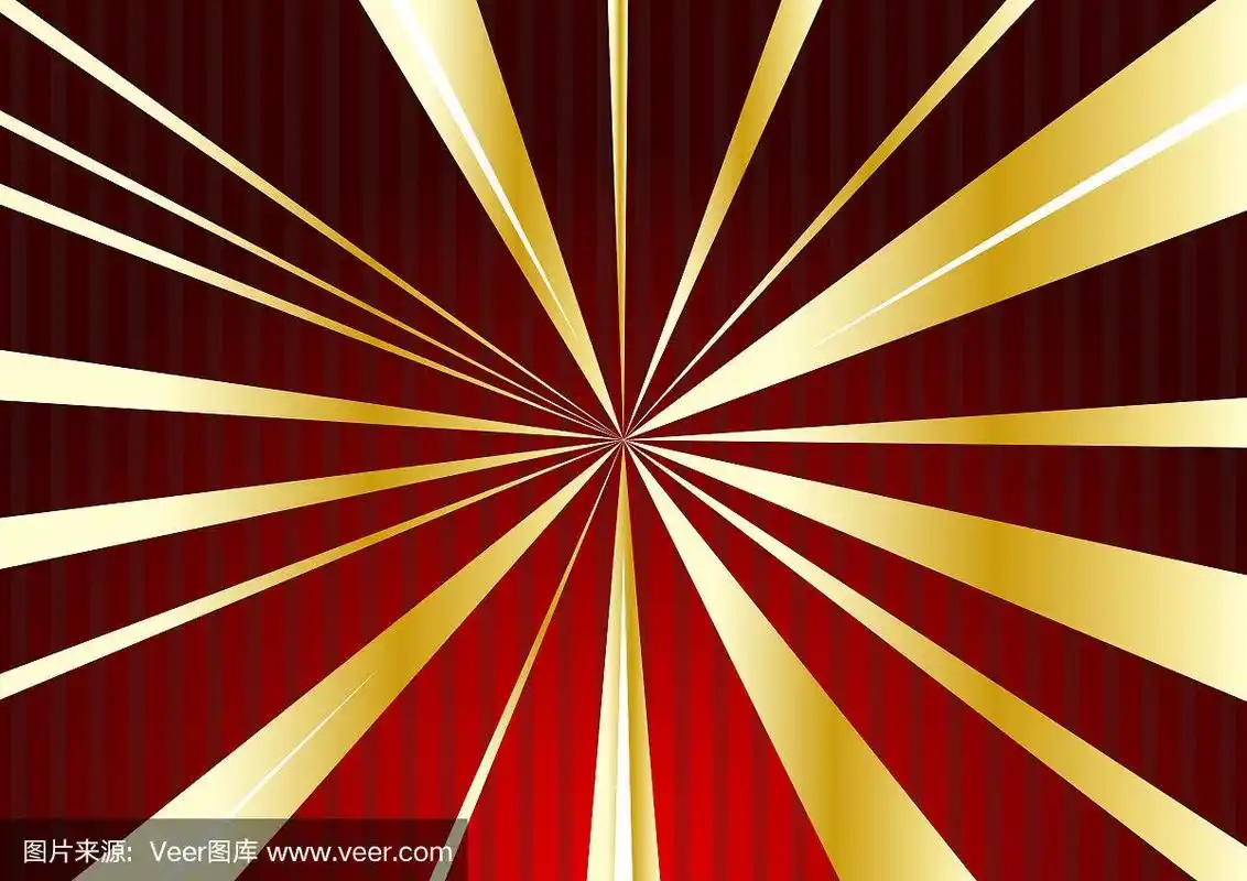 条纹图案背景用金色辐射,效果线