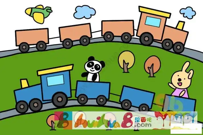 卡通火车简笔画卡通火车简笔画彩色可爱火车简笔画图片大全火车简笔画