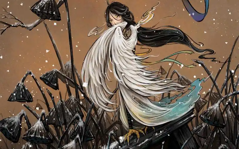 古风插画鬼神录妖篇之白鹭女