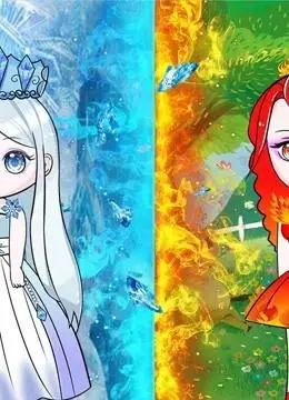 冰公主和火公主的动画