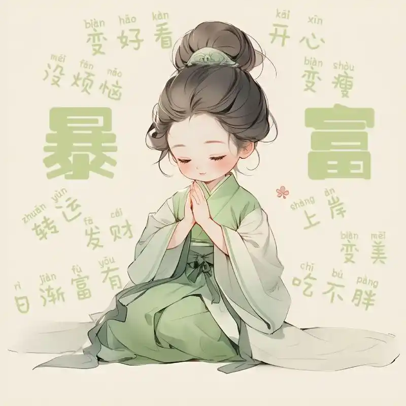 想要~发财暴富暴美暴瘦#古风头像 #佛系 #头 - 抖音