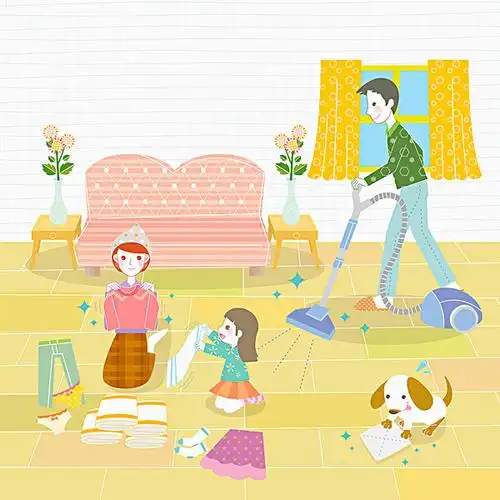 家庭,清洁,房子,五月