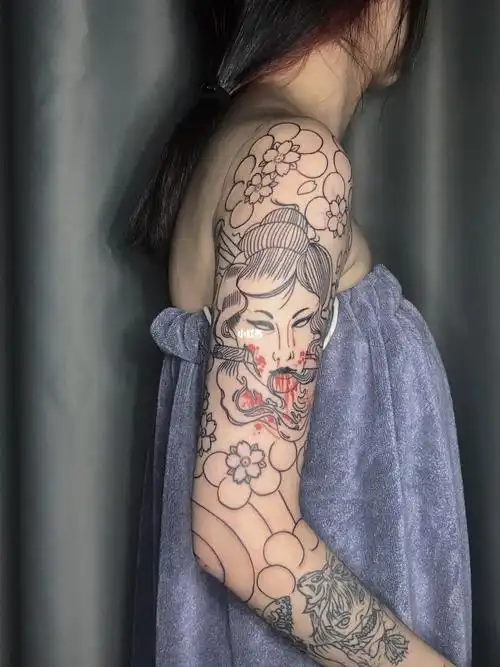 "小臂打算刷黑 ,但不建议"#未成年禁止纹身  #日式老传统