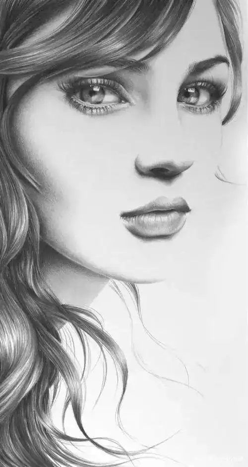 只用黑白灰三个色调就能画出美女肖像,素描的美丽永不褪色