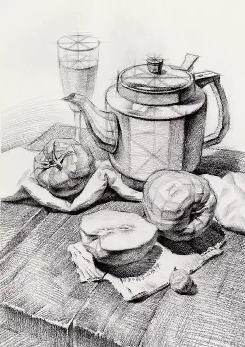 素描静物结构练习图集15张可做临摹的优秀素描结构图片