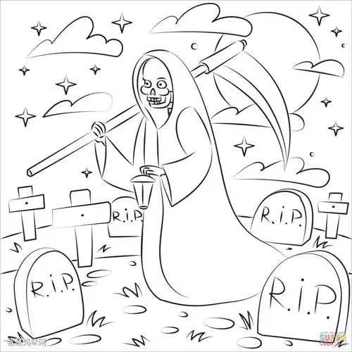 死神简笔画图片