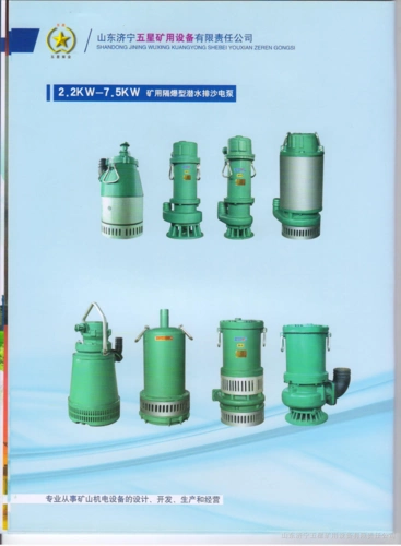 国内矿用泵五星牌矿用排沙泵防爆潜水泵