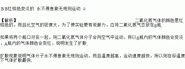 另一瓶装有空气.为了有力地证明气体发生扩散.装二氧化氮