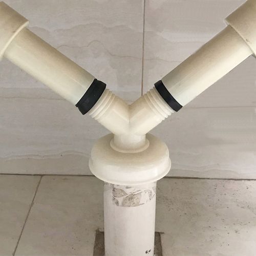 三通下水道双接口洗脸盆洗衣机二合一排水管下水口一变二地漏接头