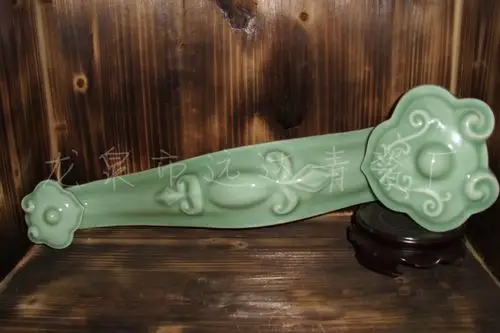 龙泉青瓷 陶瓷工艺品 玉如意 居家摆件 茶宠 送礼精品 吉祥器物