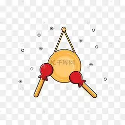 矢量手绘卡通锣鼓