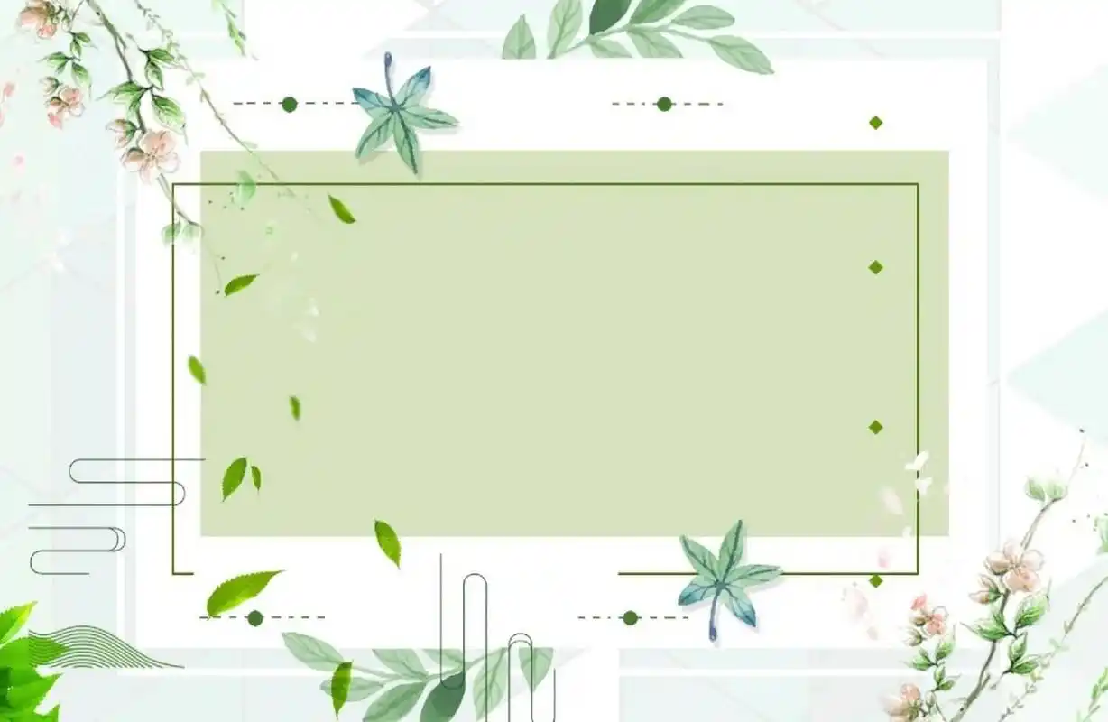 森系花朵壁纸图道道兰 涼爽的绿色小清新 适应于心 61ppt背景添加图