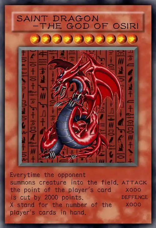 奥西里斯的天空龙出自游戏王三幻神之一diy漫画版