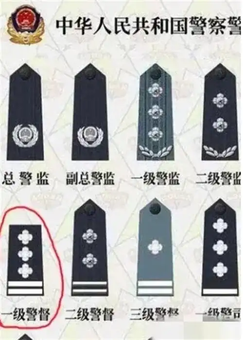 一级警督是中国警衔体系的第六等级,由公安部部长授予,正处级,副处级