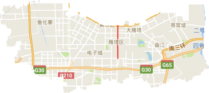 雁塔区高清电子地图,雁塔区高清谷歌电子地图