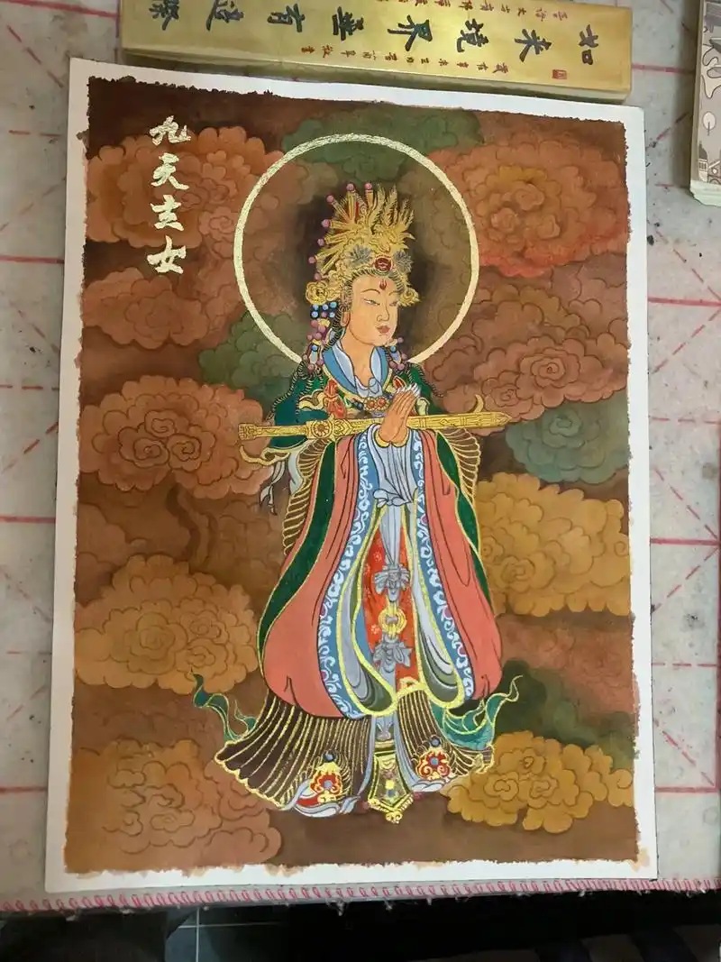 药王孙思邈圣诞 ,画幅孙思邈法相和九天玄女法相一起装裱一下 - 抖音