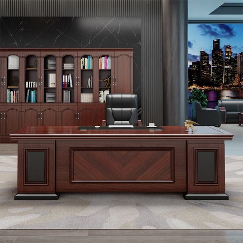 老板办公桌新中式大班台简约现代单人主管桌办公室办公桌子家具