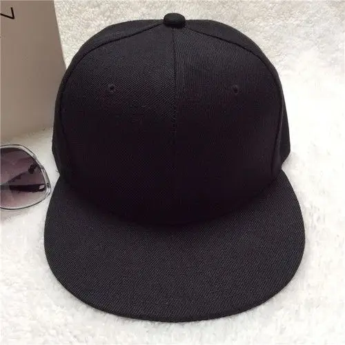 帽子女春天鸭舌帽纯黑色棒球帽平沿光板嘻哈帽男潮夏季遮阳帽韩版