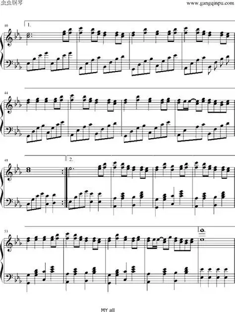 myall中文简谱