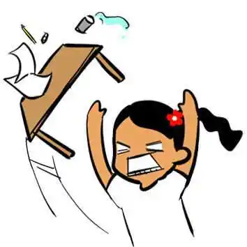 制冷少女表情包掀桌