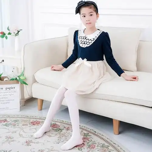 儿童连裤袜女童打底宝宝白色练功跳舞袜子袜子女儿童袜子016岁