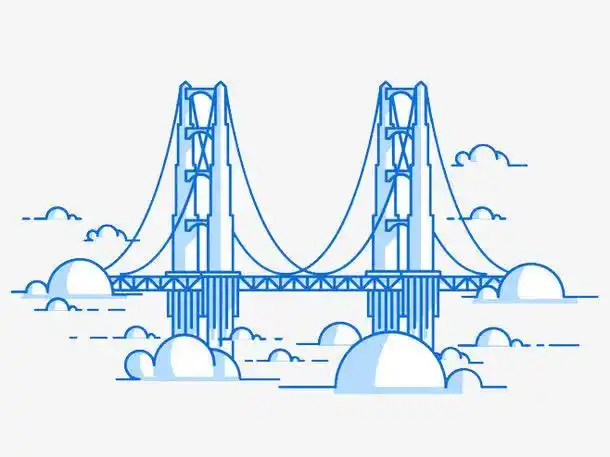 千厮门大桥的简笔画