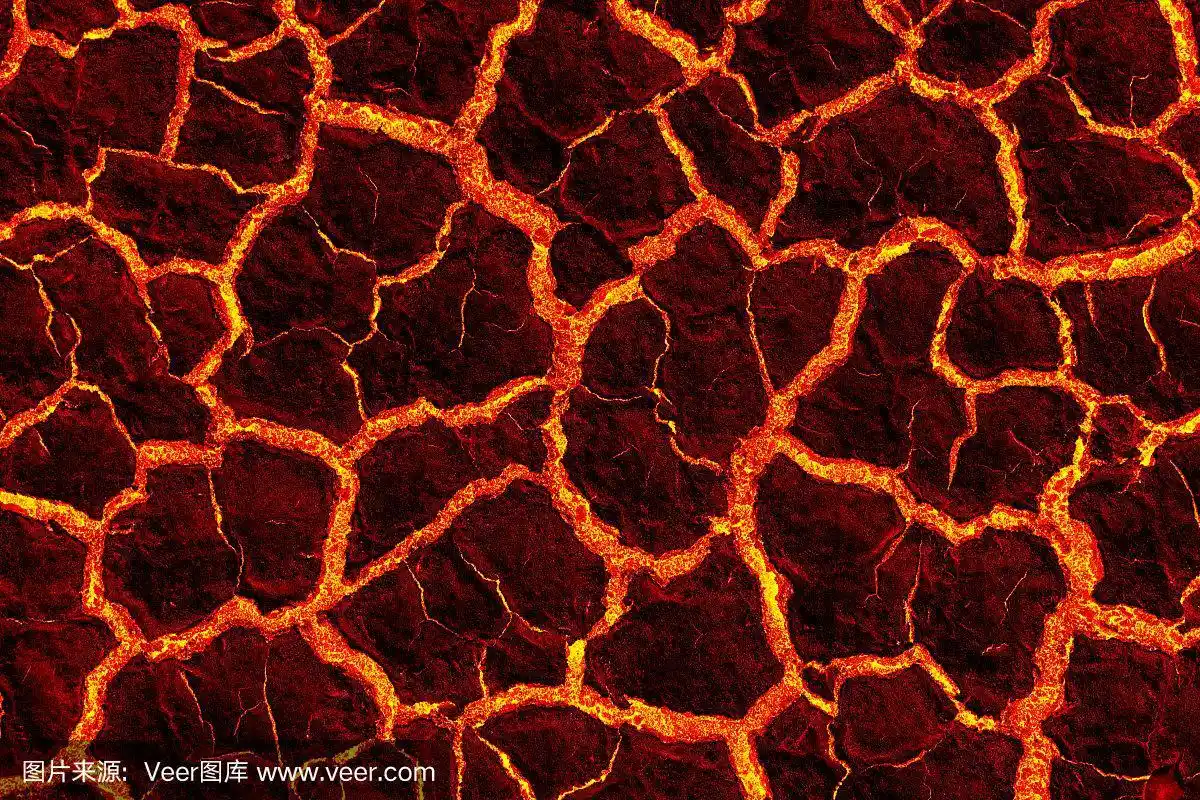 岩浆背景,红色裂缝阶段为背景