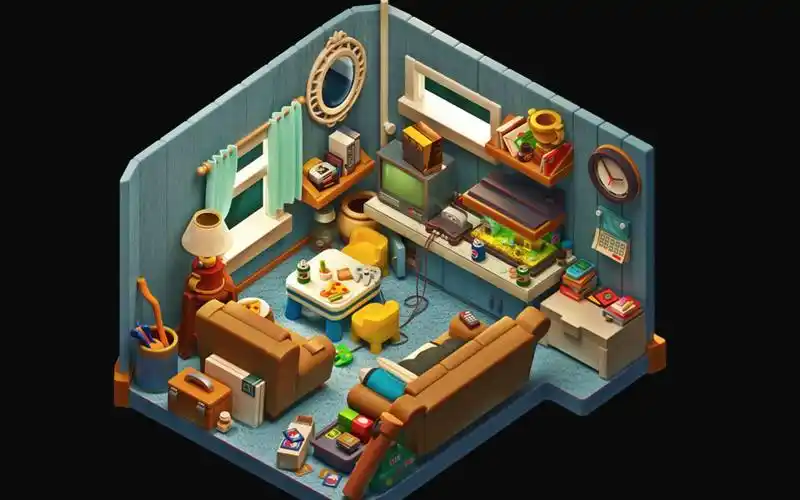 【3dmax建模】卡通动画室内小房子制作,适合新手入门的室内建模