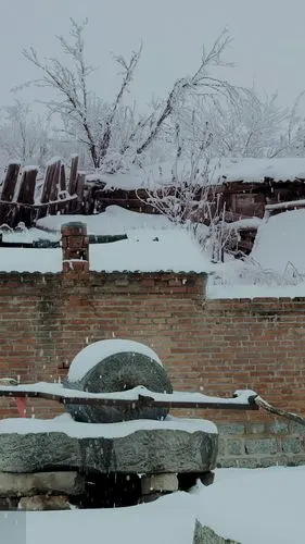 走过的路都会留下痕迹多年以后再去看总有回忆触动内心怀旧农村雪景