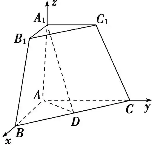 三棱锥被平行于底面abc的平面所截得的几何体如图所示,截面为a1b1c1