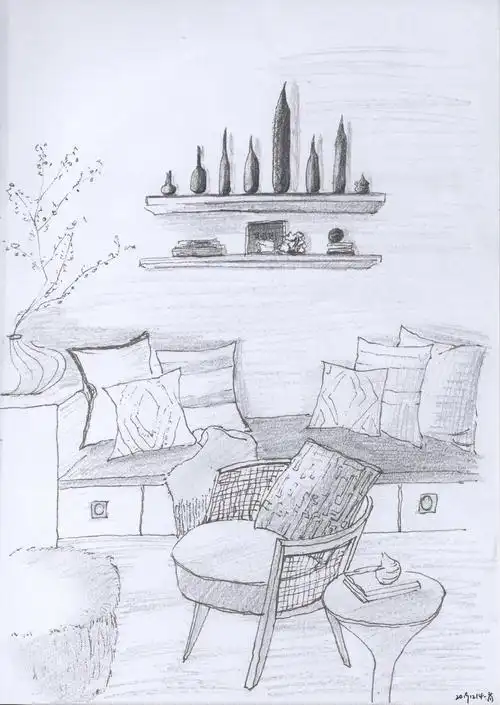 速写·室内·视觉中心变化