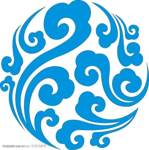 精美祥云图案雕刻花纹矢量素材下载