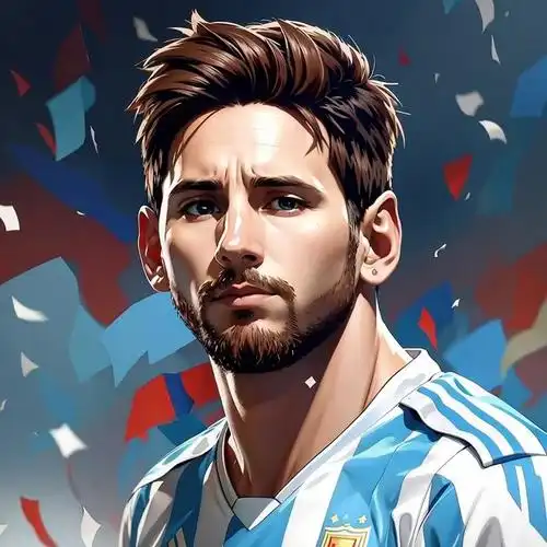 ai生成的梅西动漫风头像!