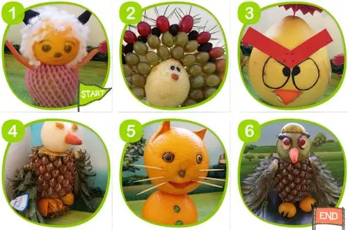 绥化市英俊小学水果蔬菜创意作品展2017.11.27