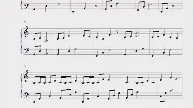 献天缘五线谱瞎画一通弹奏