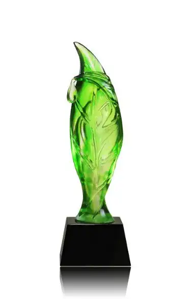 活力无限绿色环保奖项青春类型奖杯寓意生机勃勃创意个性奖杯定制