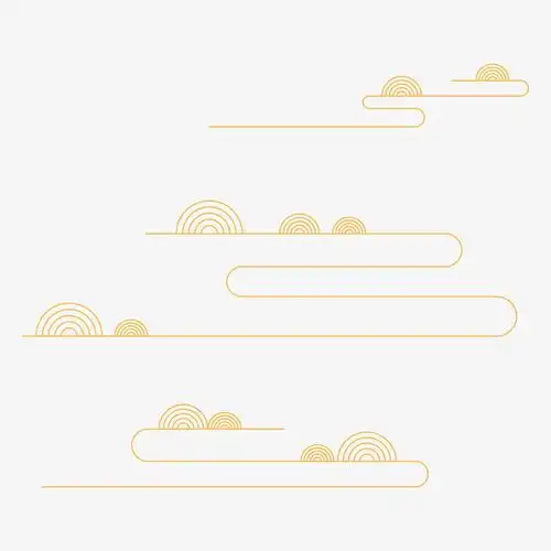 中国风 插画 祥云 抠图