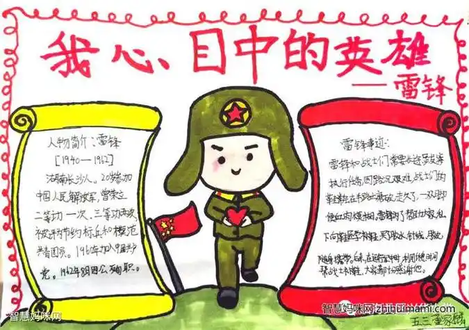 诗意清明我心中的英雄手抄报法在我心中手抄报
