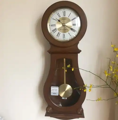 精工seiko豪华实木挂钟欧式客厅办公室钟声报时高档钟表071b