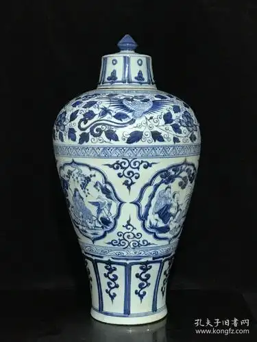 元青花四爱人物故事纹梅瓶_孔夫子旧书网