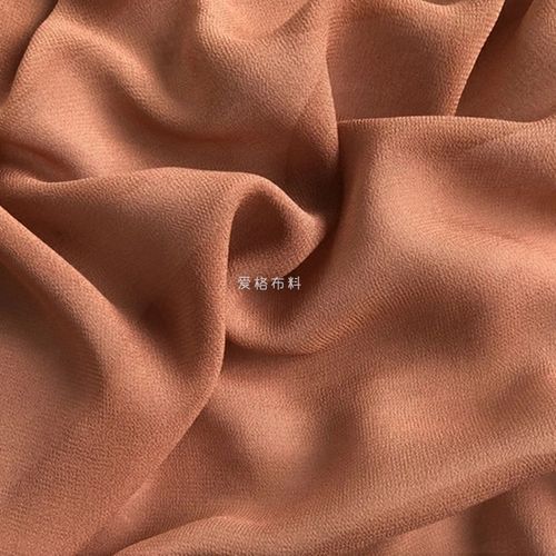 纯棉乔其 肉桂色纯棉加厚微透乔其纱雪纺面料衬衫汉服春夏布料