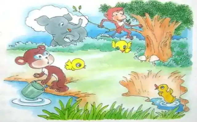 二年级看图写话:小鸭子得救了