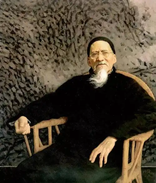 靳尚谊 画家黄宾虹 85×75cm 1995 布面油画 上海美术馆藏