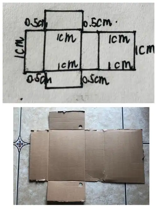 我通过剪开长方体纸盒知道了什么样的展开图可以拼成长方体.