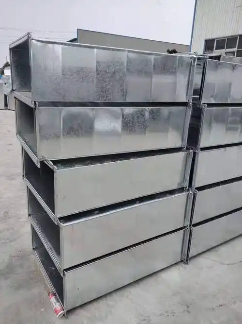 镀锌共板法兰排风管白铁皮出风口工地工程排烟管镀锌通风管道