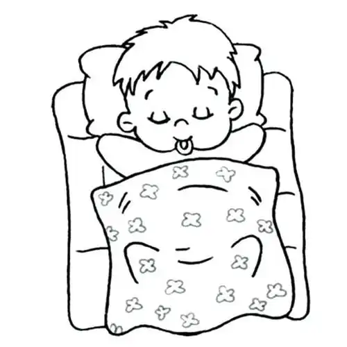 小朋友睡觉简笔画幼儿园小朋友睡觉简笔画