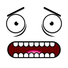 一个向量可爱卡通白害怕的表情照片