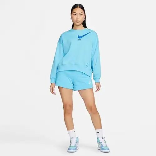 nike耐克女子卫衣针织圆领宽松大勾子运动休闲套头衫dv8019416