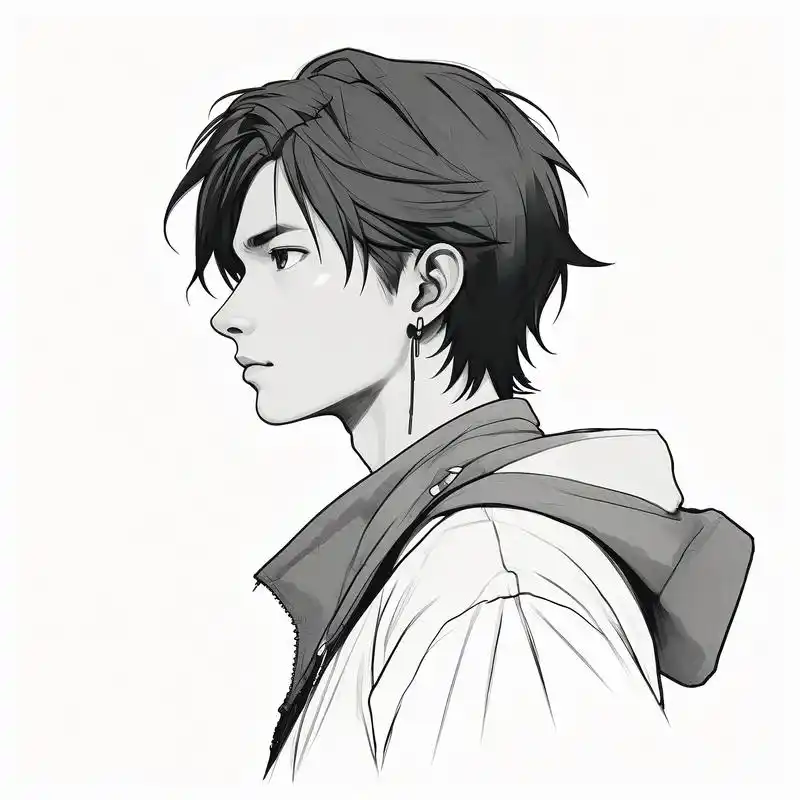 98简约黑白风男士头像