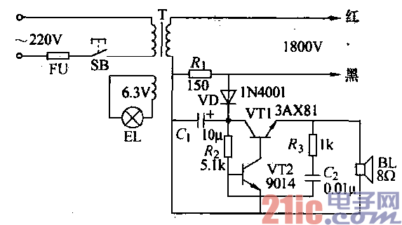 电子捕鼠器电路
